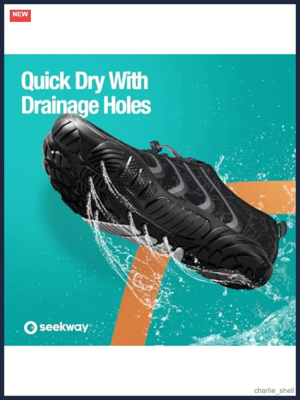 SEEKWAY Water Shoes Quick-Dry Aqua Sock Spandex Beach Swim Hiking